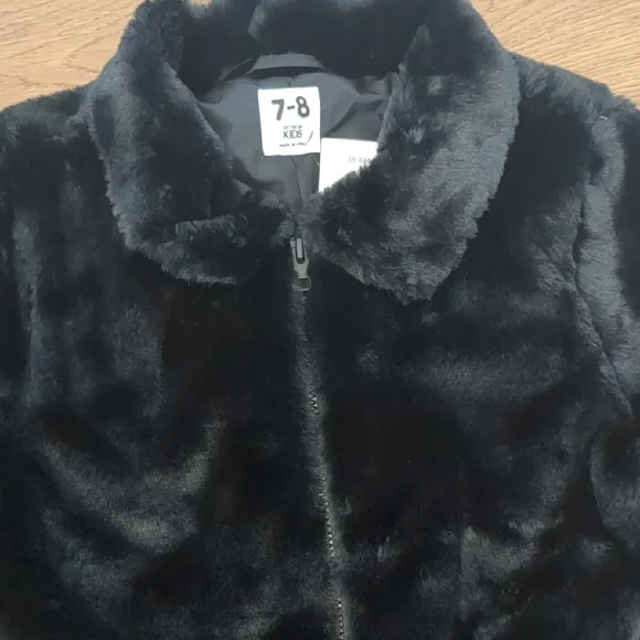 Cotton On Kids Black Fuzzy Jacket - Picture 3 of 10